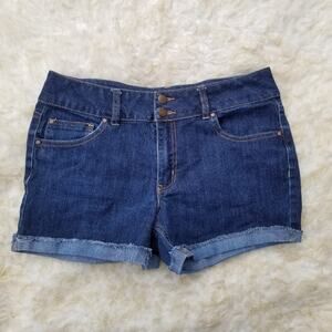 Cutoff Jean Shorts Refuge Size 10 Dark Stretch Denim Summer Casual Relaxed